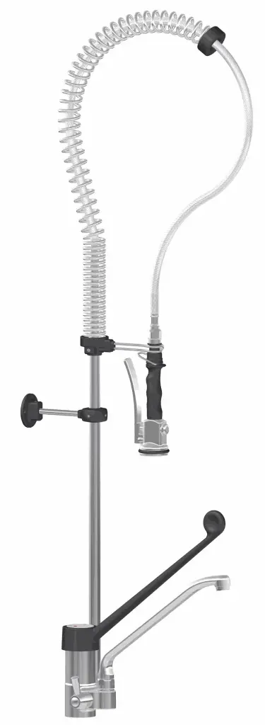 DOUCHETTE + ROBINET MELANGEUR COMMANDE COUDE  MONOTROU