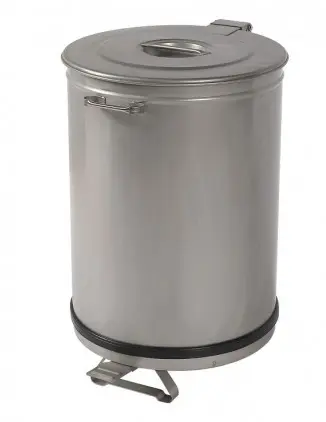 POUBELLE INOX 95 LITRES AVEC PEDALE