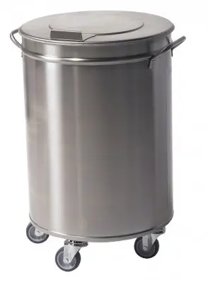 POUBELLE INOX 95 LITRES SANS PEDALE