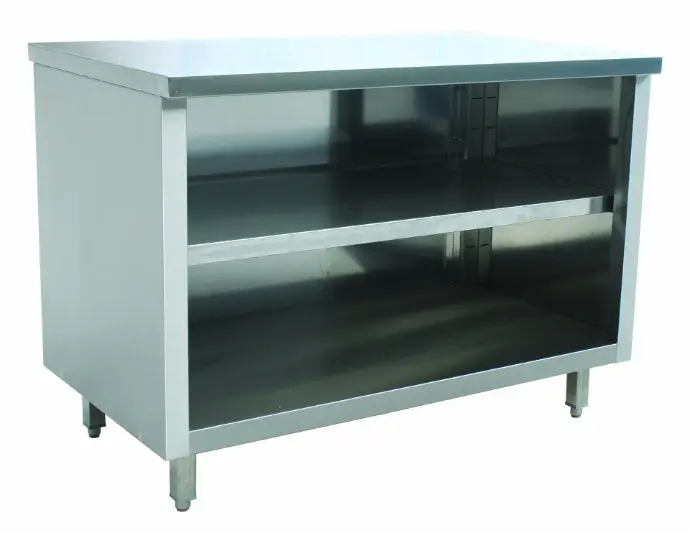 TABLE ARMOIRE OUVERTE AVEC TABLETTE REGL