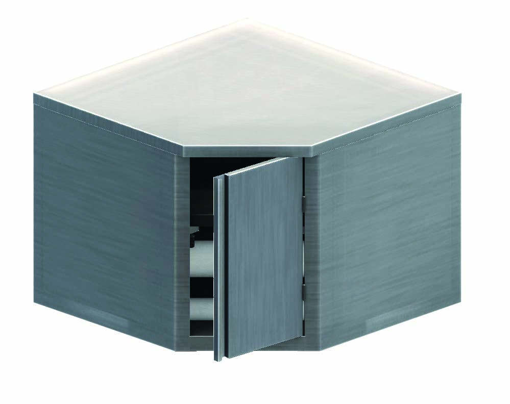 ARMOIRE SUSPENDUE ANGULAIRE+PORTE