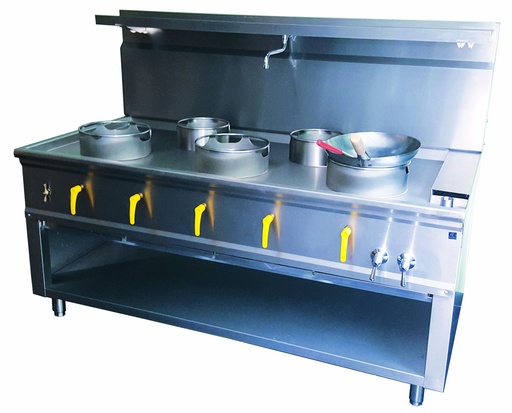 [ASIA2/C5R/JUMBO] CUISINIERE ASIA2 5 (GRANDS BRÛLEURS)