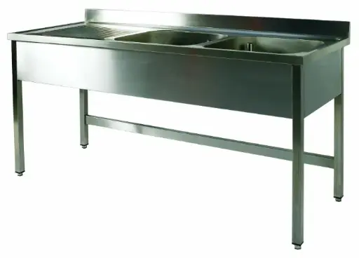 [PLDS/1624G_PP/0] PLONGE EN KIT 2 CUVES+1 EGOUTTOIR GAUCHE