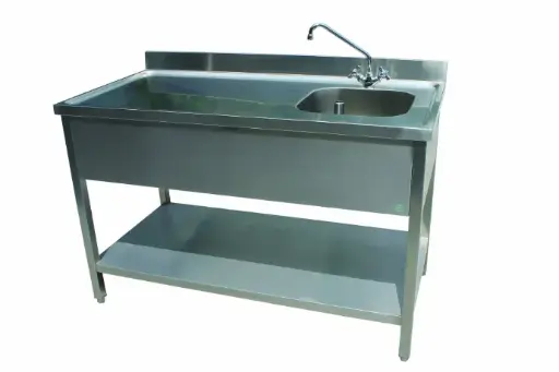 [TCGX/1471] TABLE  CHEF + SOUS-TABLETTE + CUVE GAUCHE