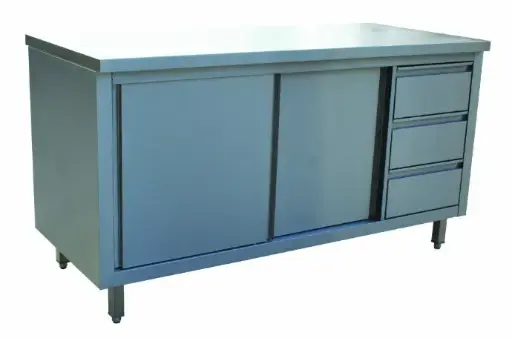 [TF/207+TS3] TABLE ARMOIRE 2 PORTES COULISSANTES